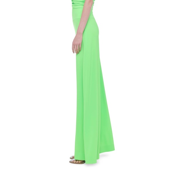 Norma Kamali ELEPHANT gaucho PANT neon green XL - Picture 4 of 6